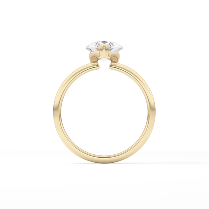 Pear Solitaire Lab Grown Diamond Engagement Ring