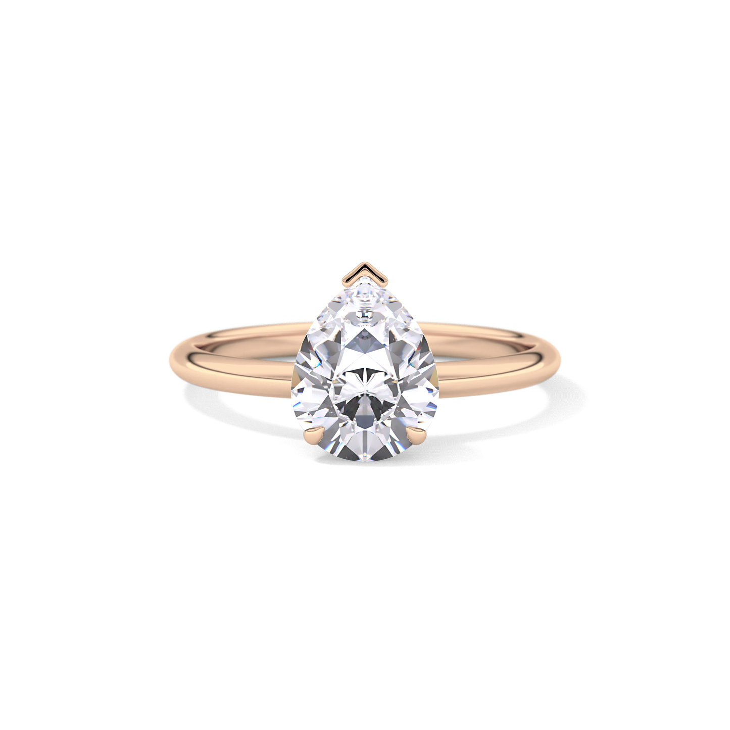 Pear Solitaire Lab Grown Diamond Engagement Ring