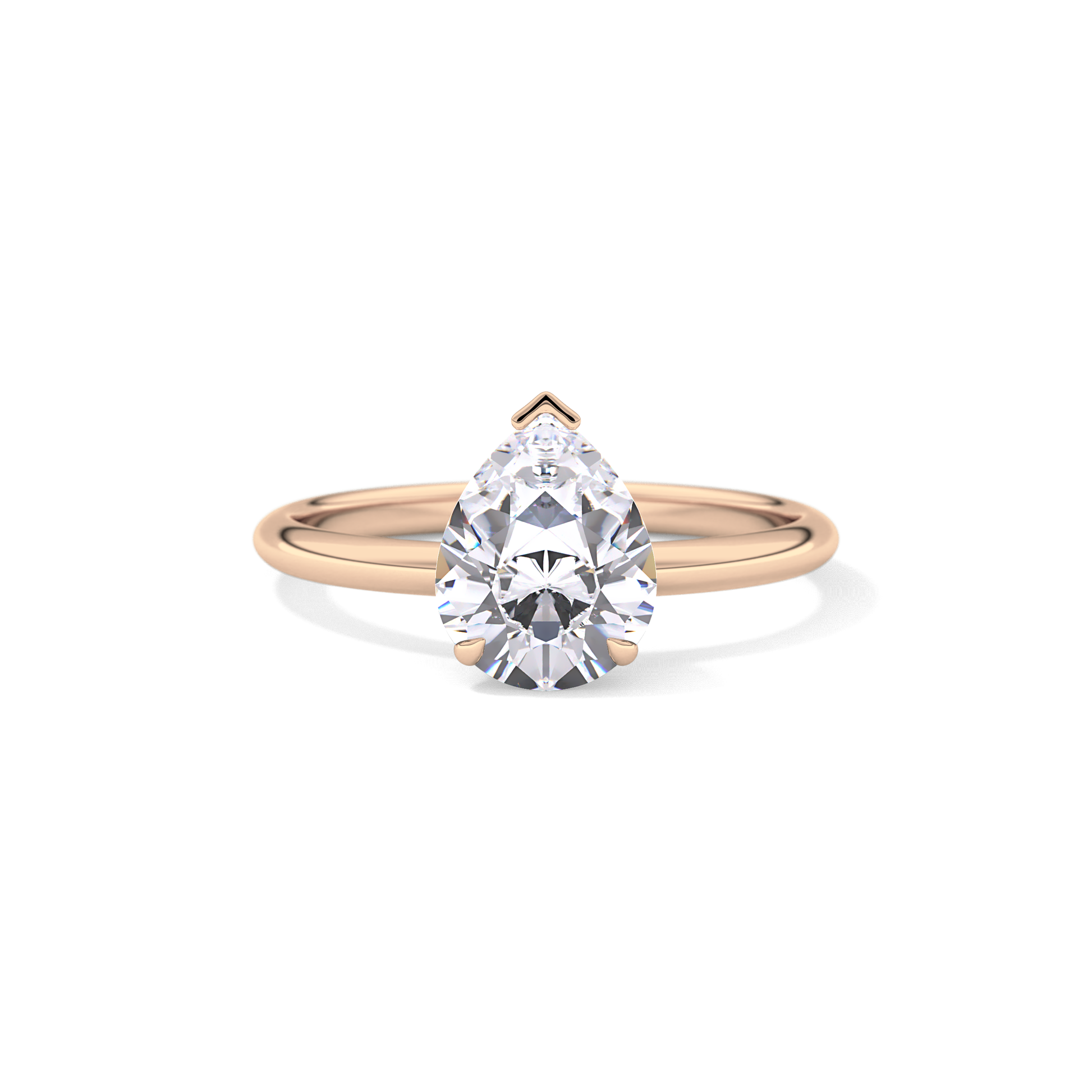 Pear Solitaire Lab Grown Diamond Engagement Ring