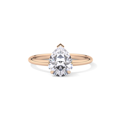 Pear Solitaire Lab Grown Diamond Engagement Ring