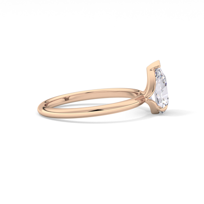 Pear Solitaire Lab Grown Diamond Engagement Ring