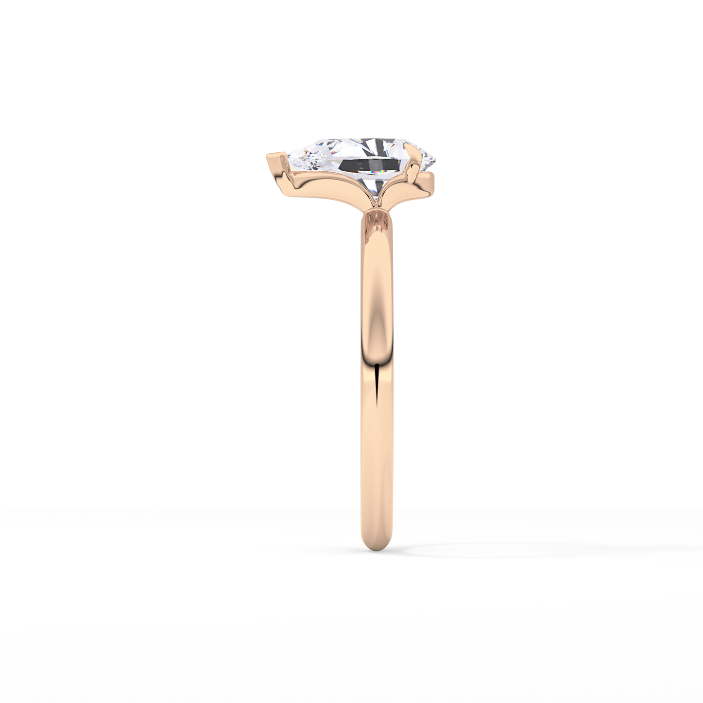Pear Solitaire Lab Grown Diamond Engagement Ring