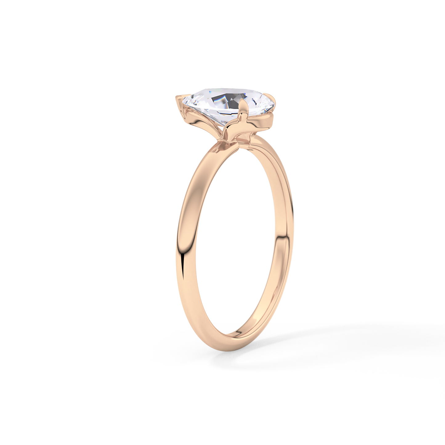Pear Solitaire Lab Grown Diamond Engagement Ring