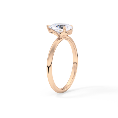 Pear Solitaire Lab Grown Diamond Engagement Ring