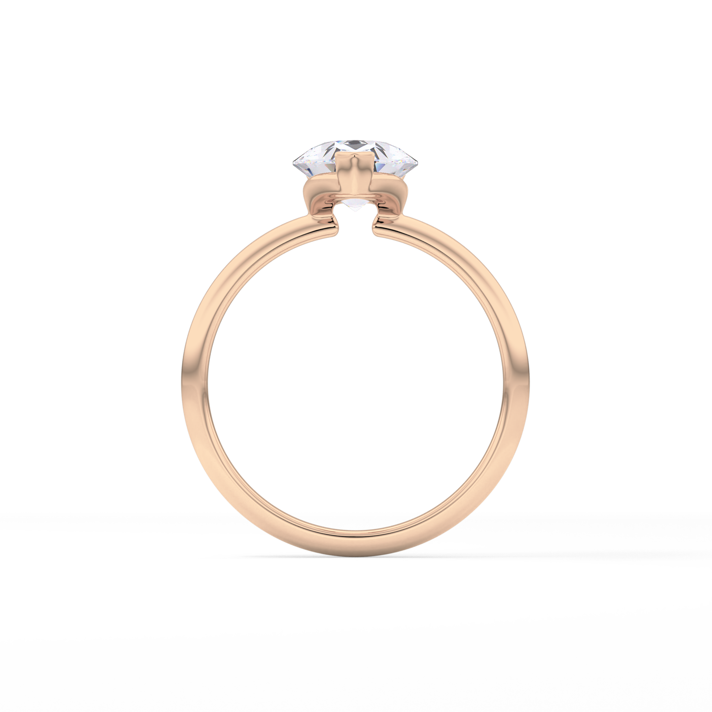 Pear Solitaire Lab Grown Diamond Engagement Ring