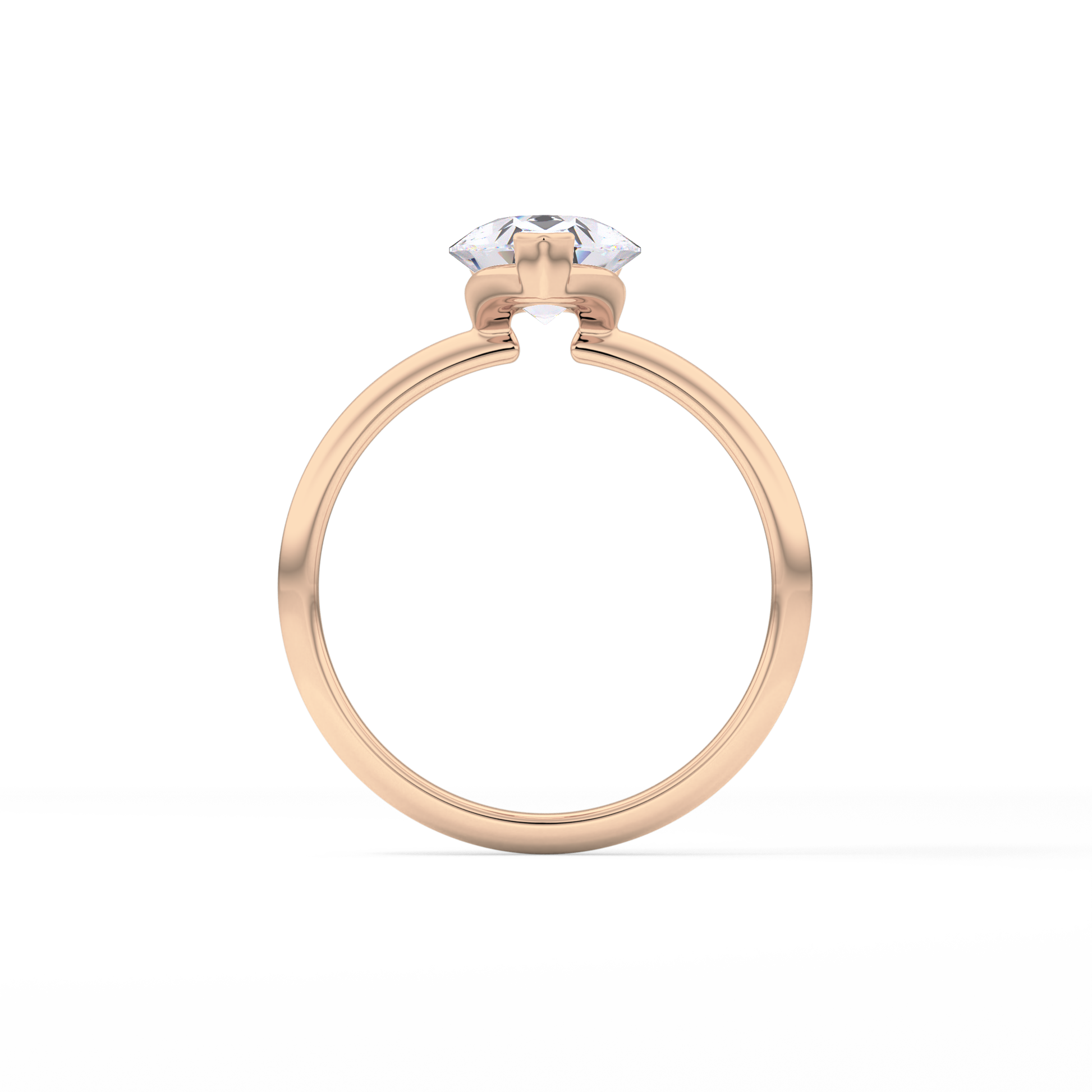 Pear Solitaire Lab Grown Diamond Engagement Ring