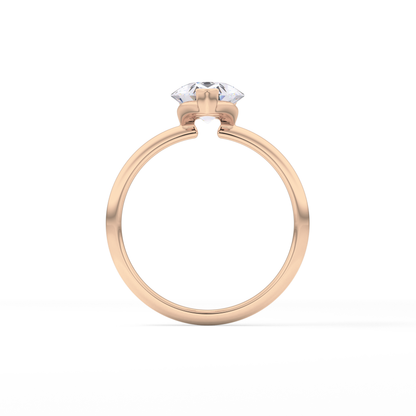 Pear Solitaire Lab Grown Diamond Engagement Ring