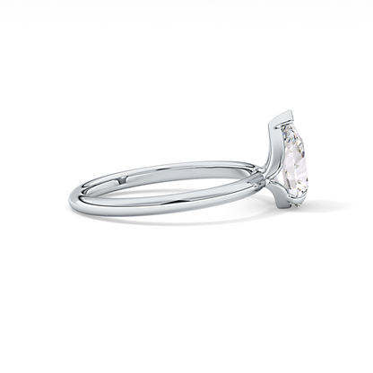 Pear Solitaire Lab Grown Diamond Engagement Ring