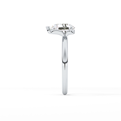 Pear Solitaire Lab Grown Diamond Engagement Ring