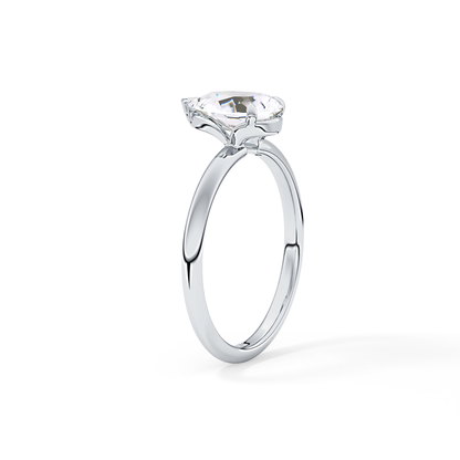 Pear Solitaire Lab Grown Diamond Engagement Ring