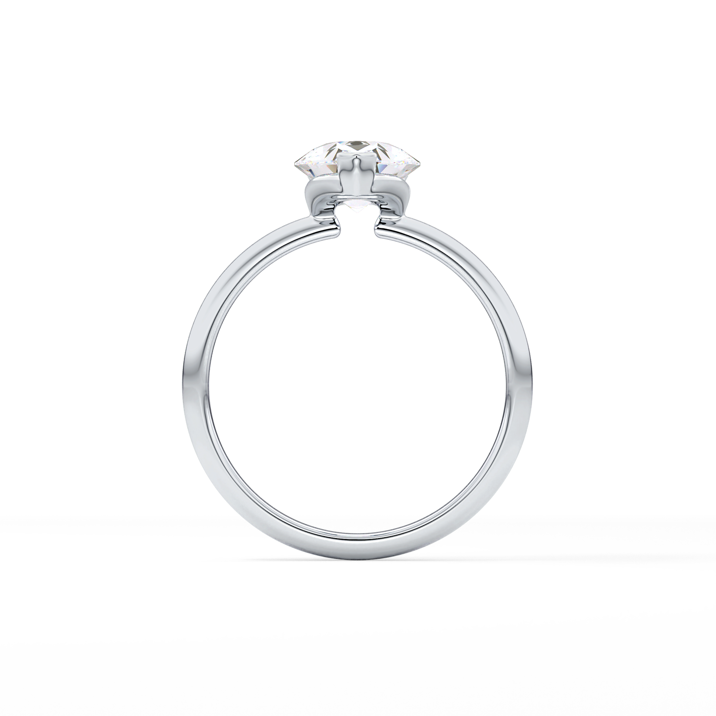 Pear Solitaire Lab Grown Diamond Engagement Ring