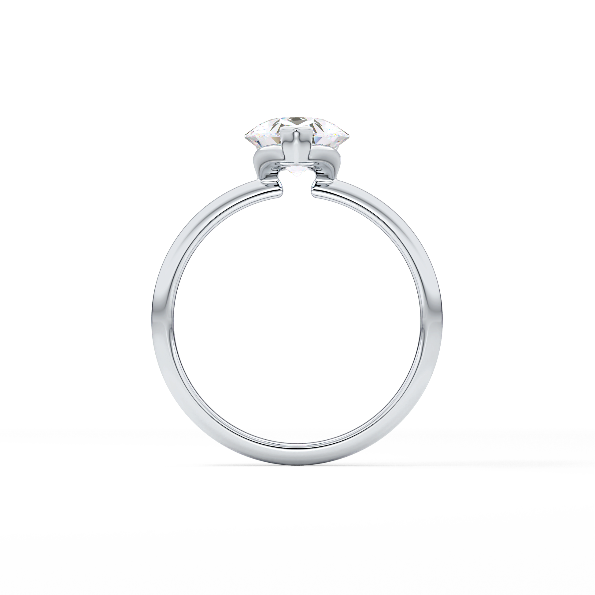 Pear Solitaire Lab Grown Diamond Engagement Ring