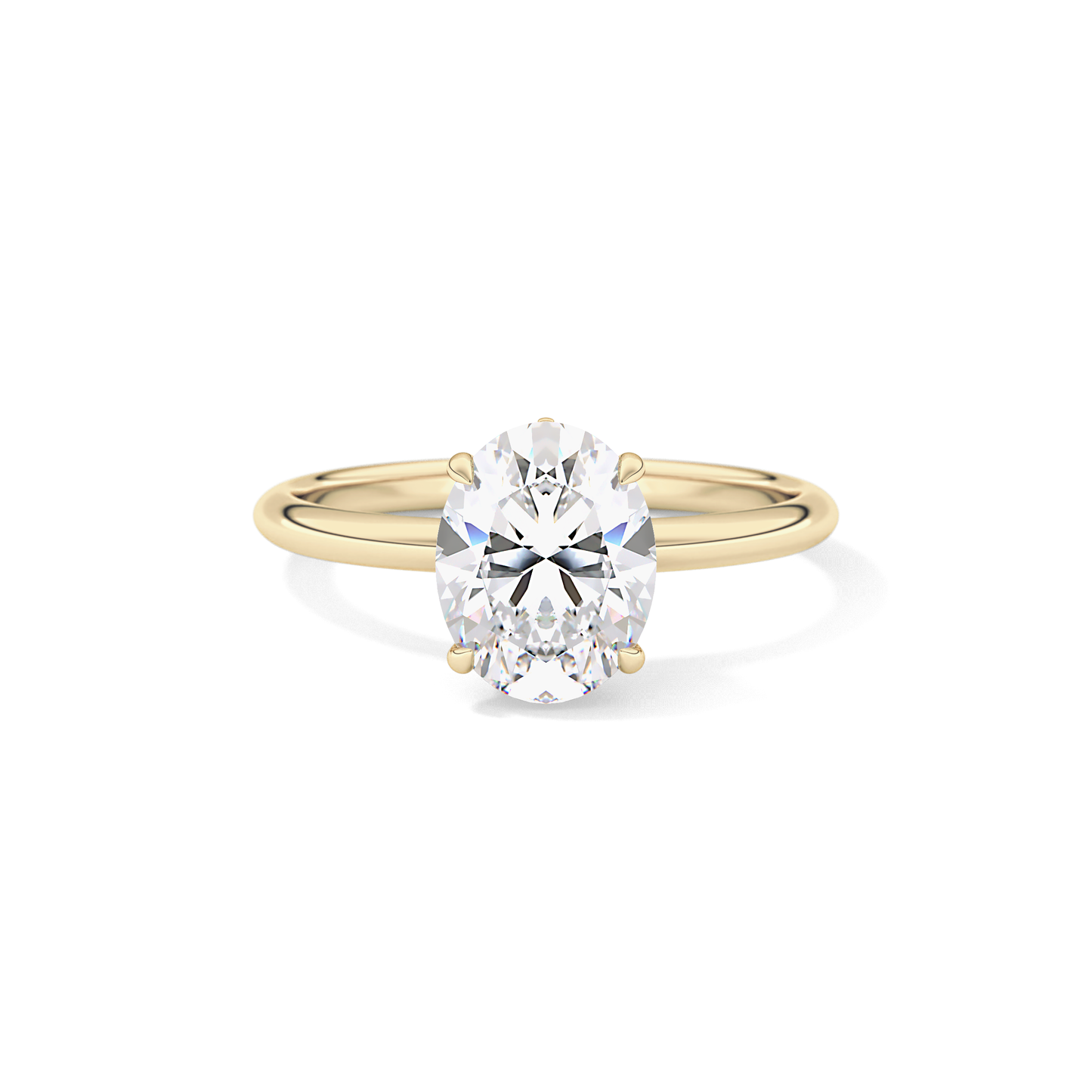 Oval Hidden Halo Lab Grown Diamond Engagement Ring