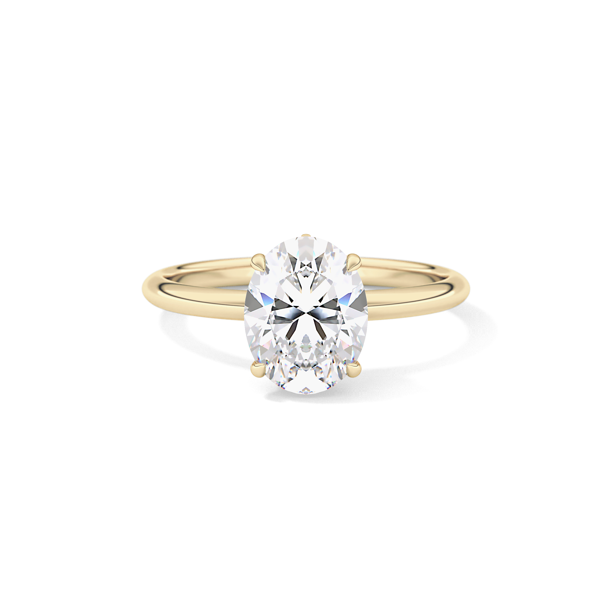 Oval Hidden Halo Lab Grown Diamond Engagement Ring