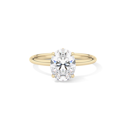 Oval Hidden Halo Lab Grown Diamond Engagement Ring