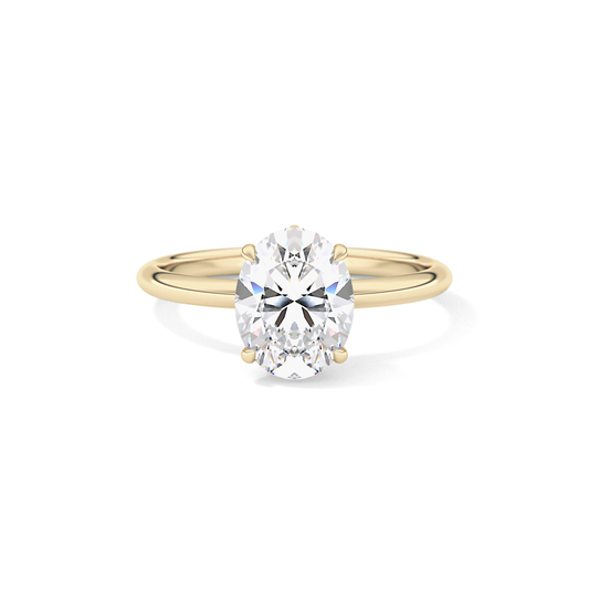 Oval Hidden Halo Lab Grown Diamond Engagement Ring