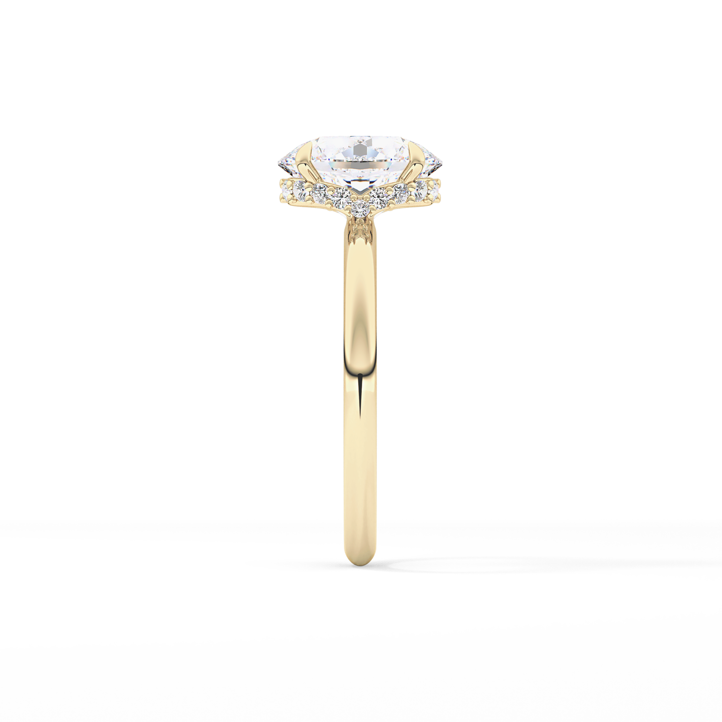 Oval Hidden Halo Lab Grown Diamond Engagement Ring