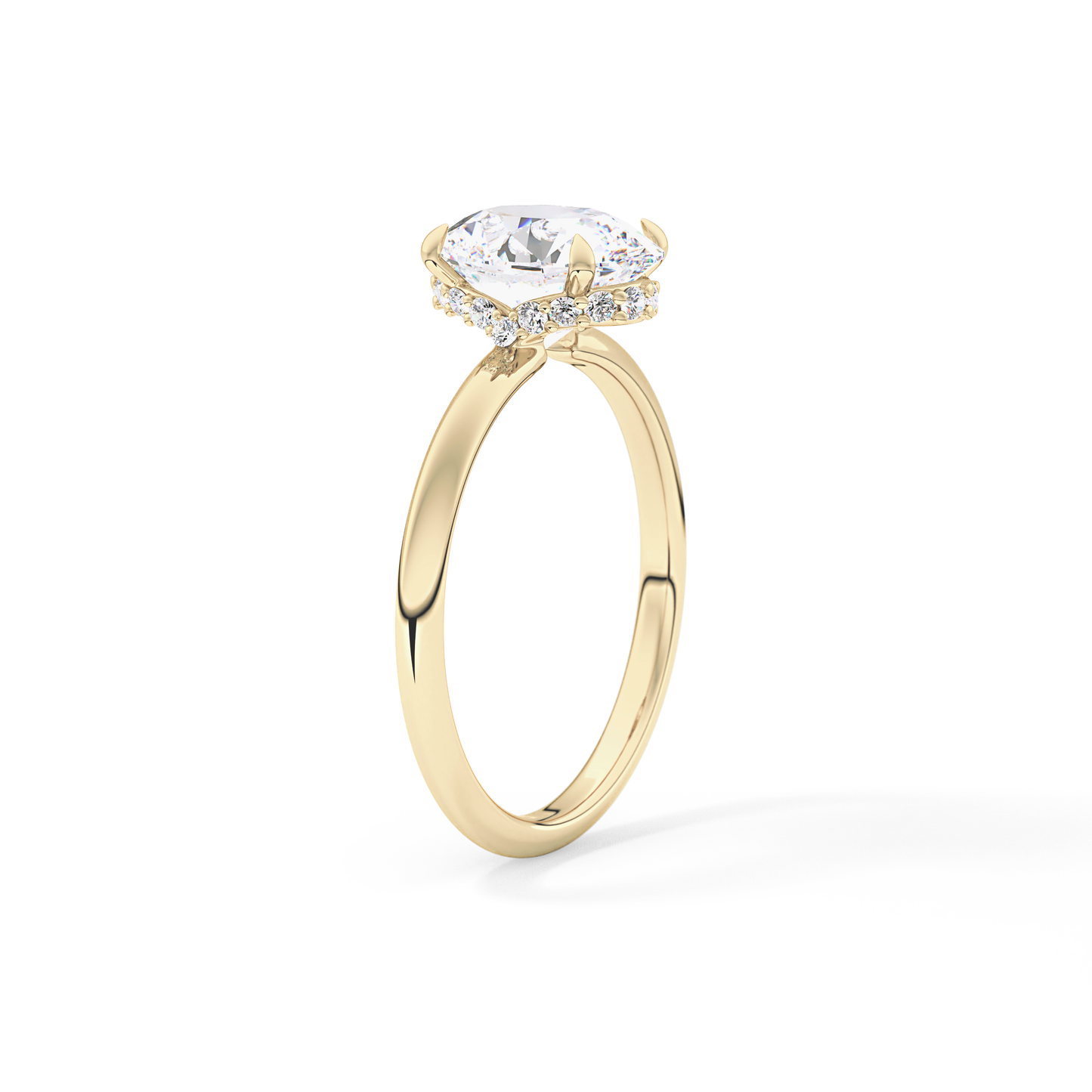Oval Hidden Halo Lab Grown Diamond Engagement Ring