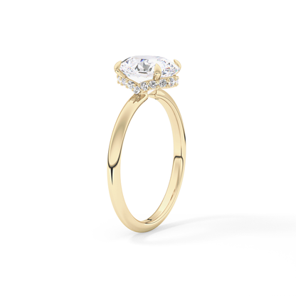 Oval Hidden Halo Lab Grown Diamond Engagement Ring
