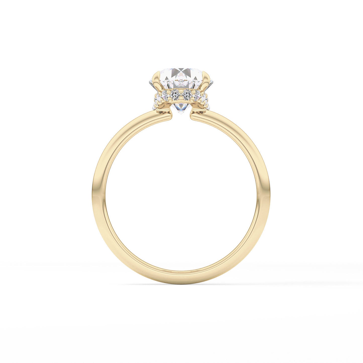 Oval Hidden Halo Lab Grown Diamond Engagement Ring