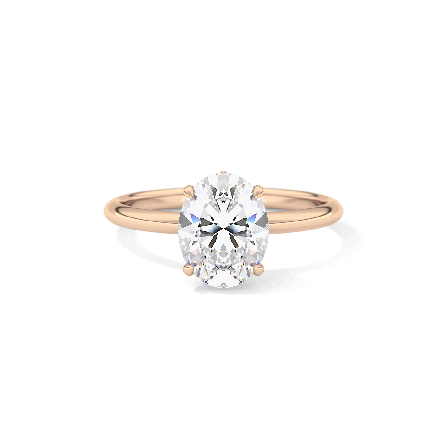 Oval Hidden Halo Lab Grown Diamond Engagement Ring