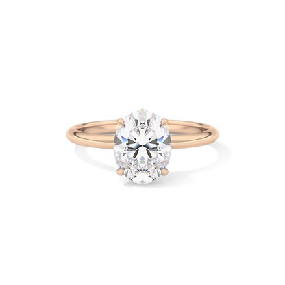 Oval Hidden Halo Lab Grown Diamond Engagement Ring