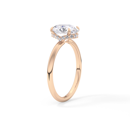 Oval Hidden Halo Lab Grown Diamond Engagement Ring