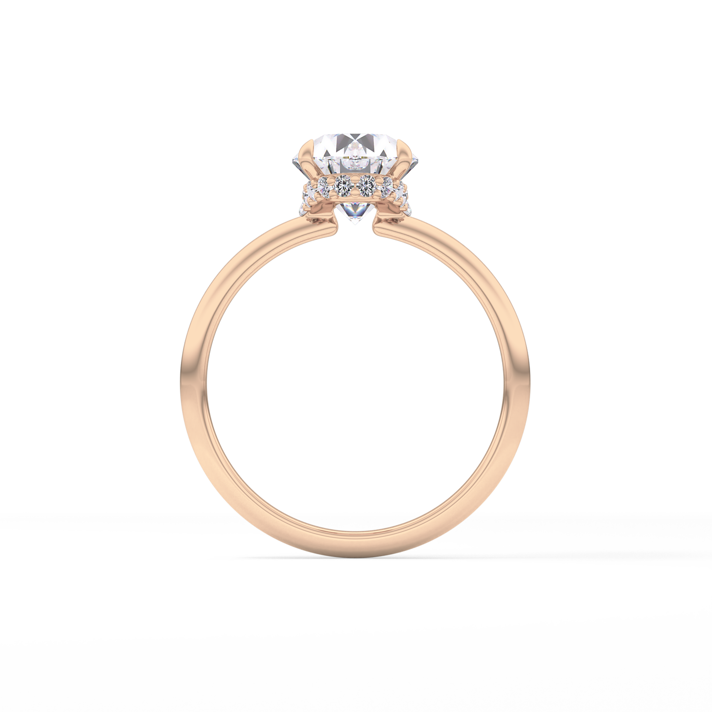 Oval Hidden Halo Lab Grown Diamond Engagement Ring
