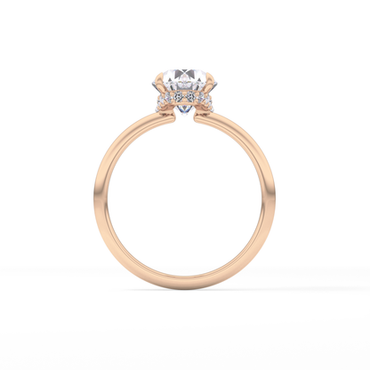 Oval Hidden Halo Lab Grown Diamond Engagement Ring