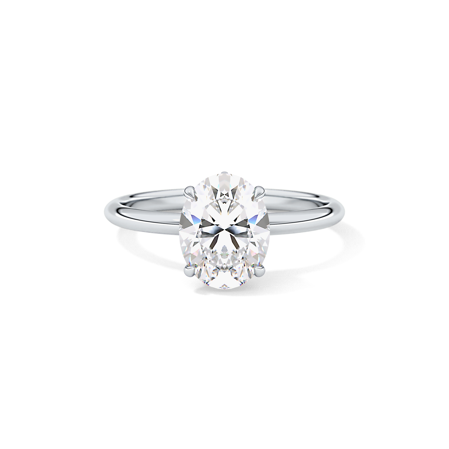 Oval Hidden Halo Lab Grown Diamond Engagement Ring