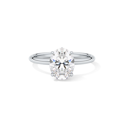 Oval Hidden Halo Lab Grown Diamond Engagement Ring