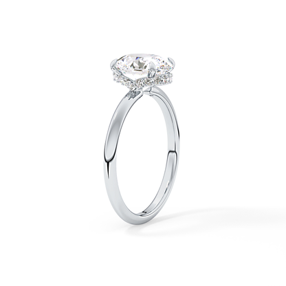 Oval Hidden Halo Lab Grown Diamond Engagement Ring