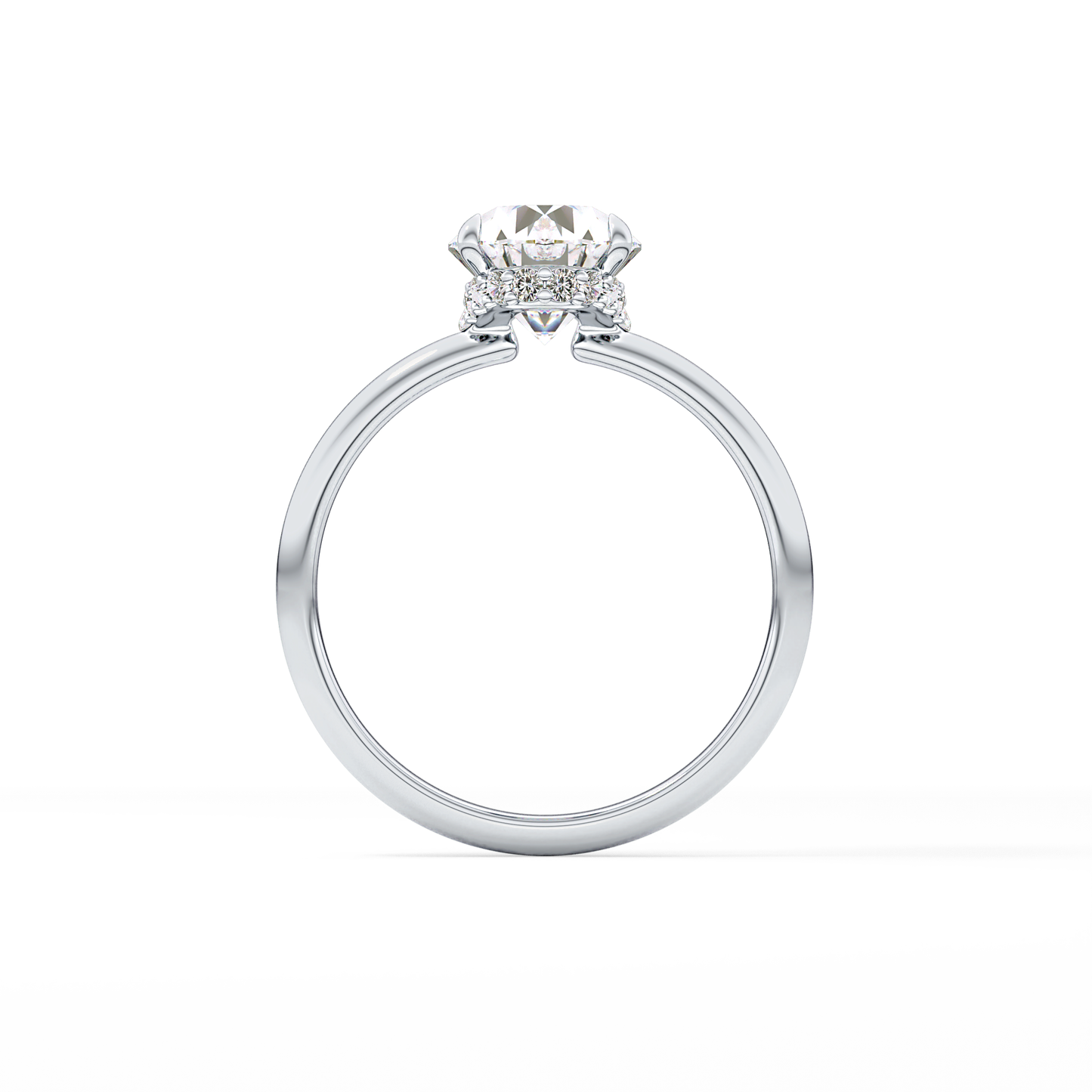 Oval Hidden Halo Lab Grown Diamond Engagement Ring
