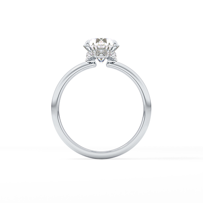 Oval Hidden Halo Lab Grown Diamond Engagement Ring