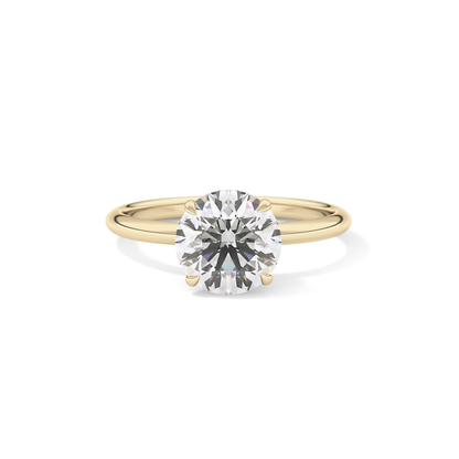 Round Hidden Halo Lab Grown Diamond Engagement Ring