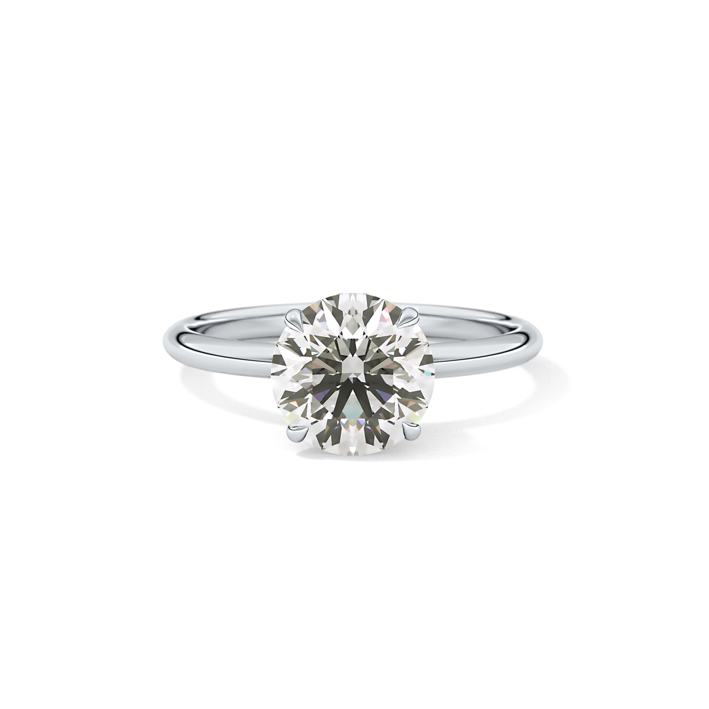 Round Hidden Halo Lab Grown Diamond Engagement Ring