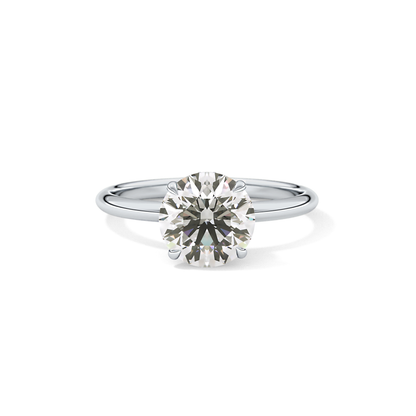 Round Hidden Halo Lab Grown Diamond Engagement Ring