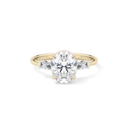 Oval Three Stone Lab Grown Diamond Engagement Ring