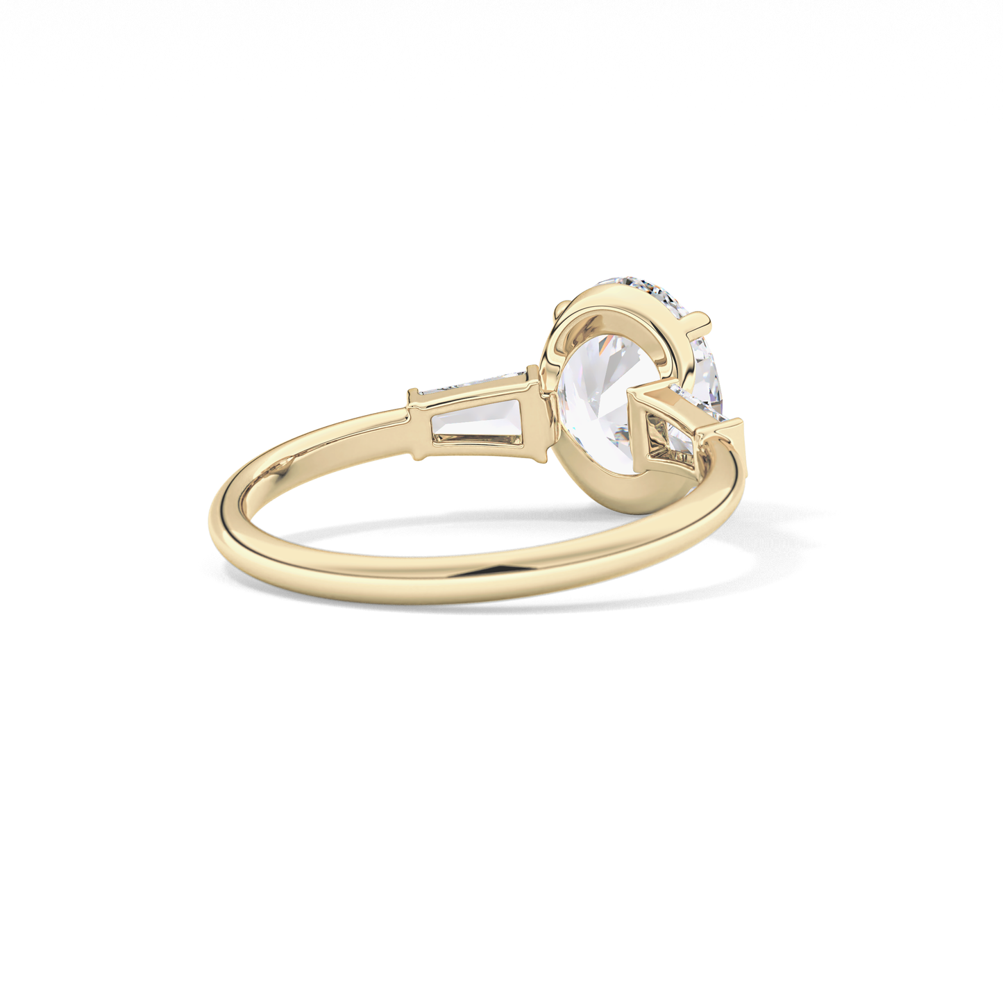 Oval Three Stone Lab Grown Diamond Engagement Ring