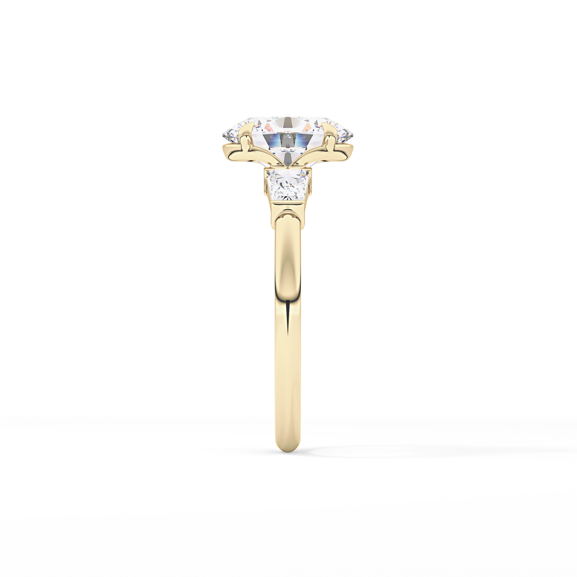 Oval Three Stone Lab Grown Diamond Engagement Ring