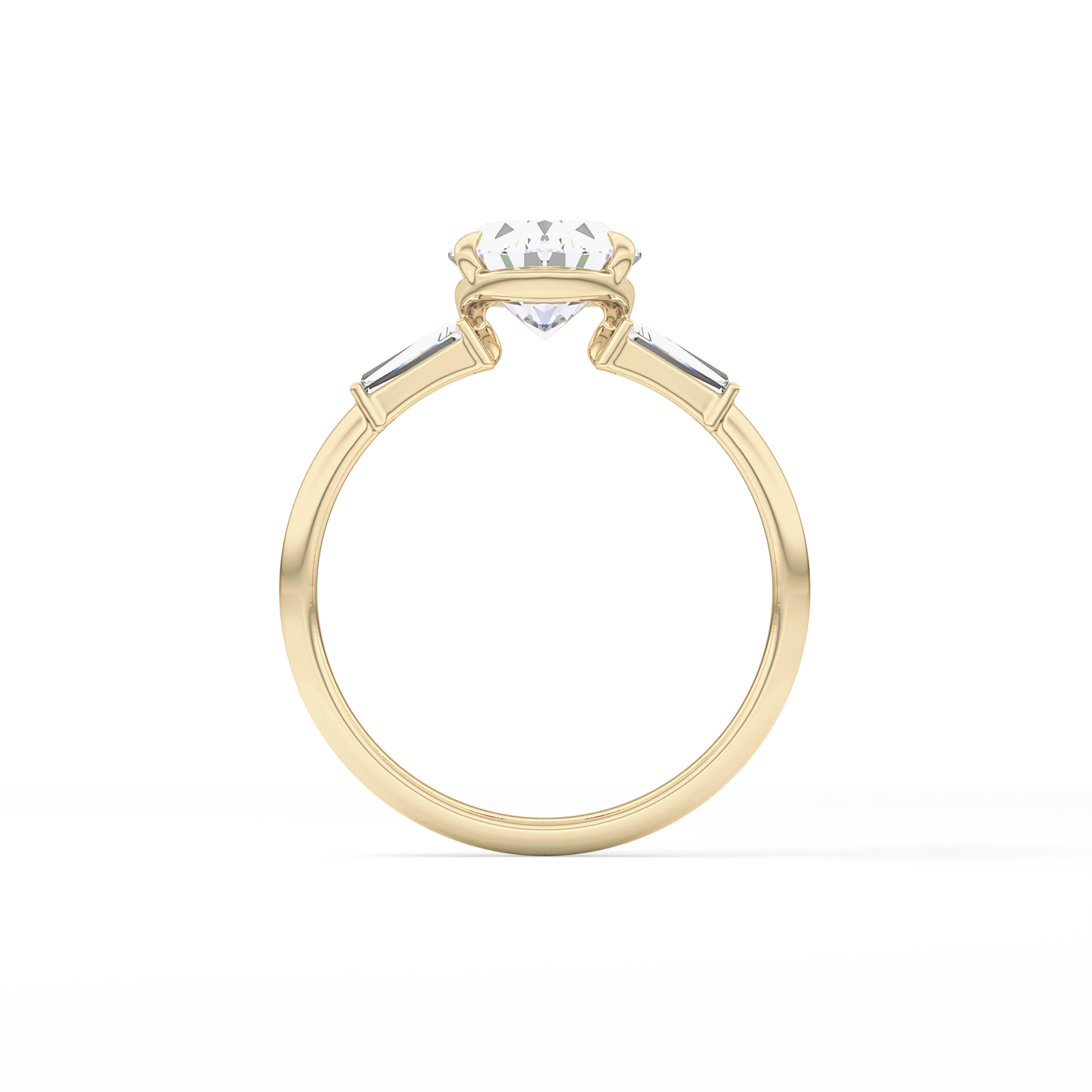 Oval Three Stone Lab Grown Diamond Engagement Ring