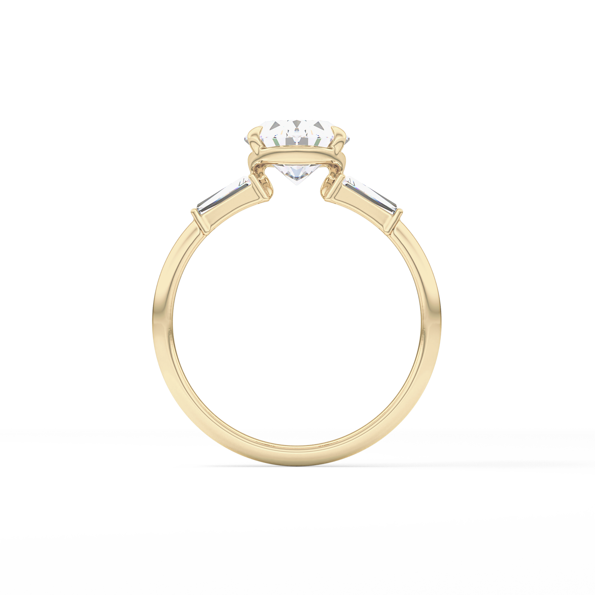Oval Three Stone Lab Grown Diamond Engagement Ring