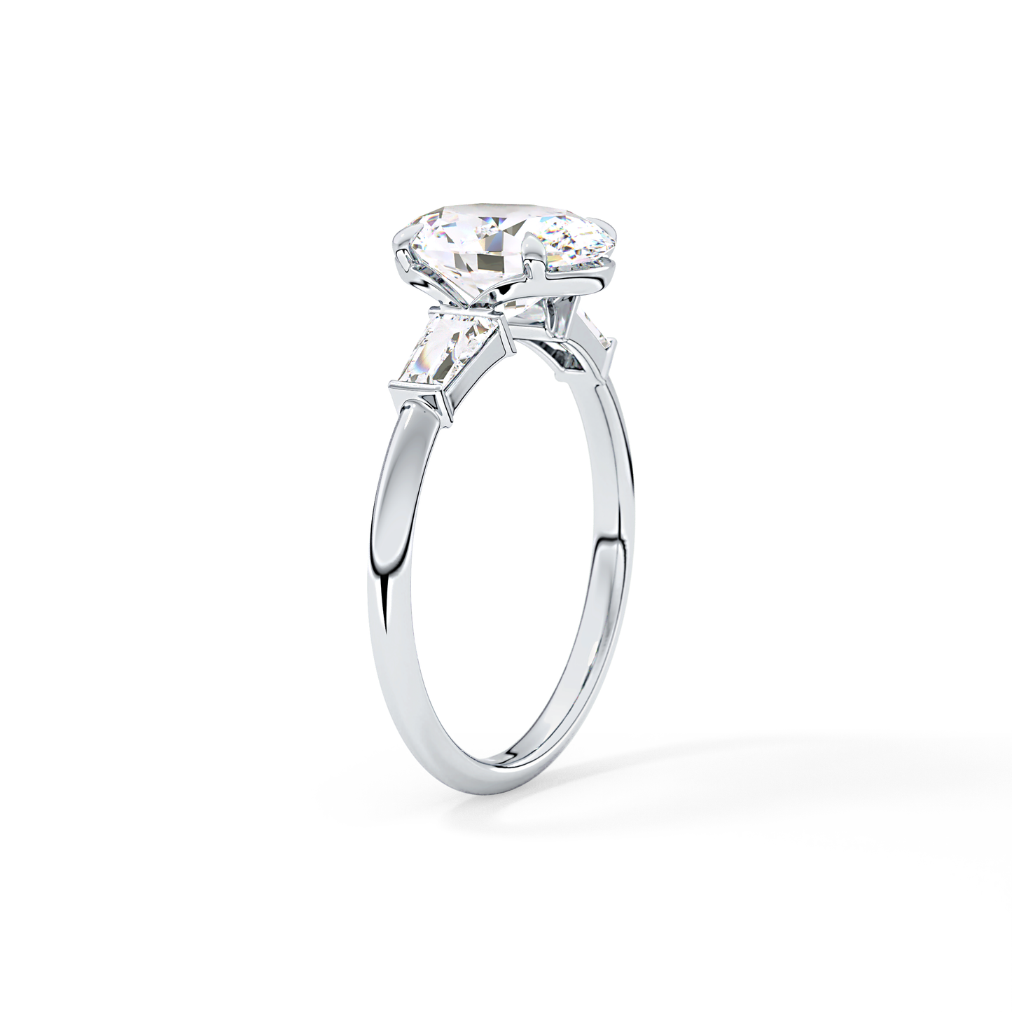 Oval Three Stone Lab Grown Diamond Engagement Ring