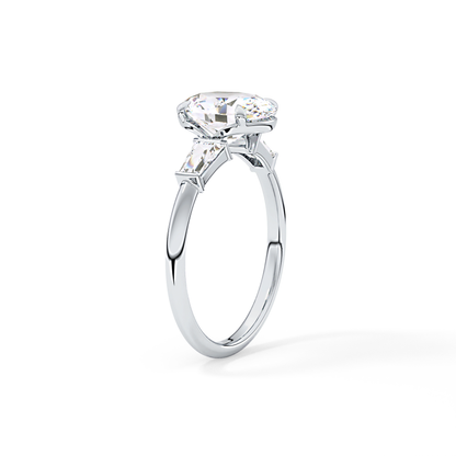 Oval Three Stone Lab Grown Diamond Engagement Ring