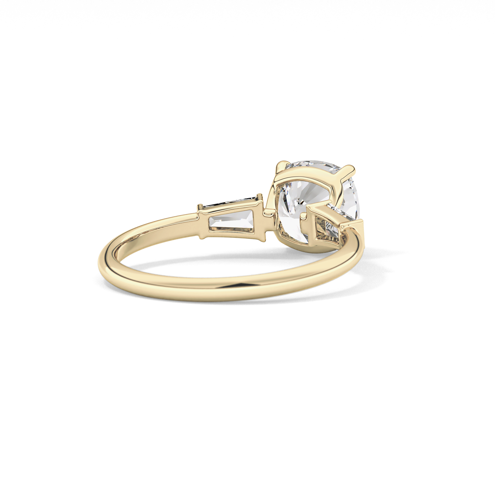 Cushion Three Stone Lab Grown Diamond Engagement Ring