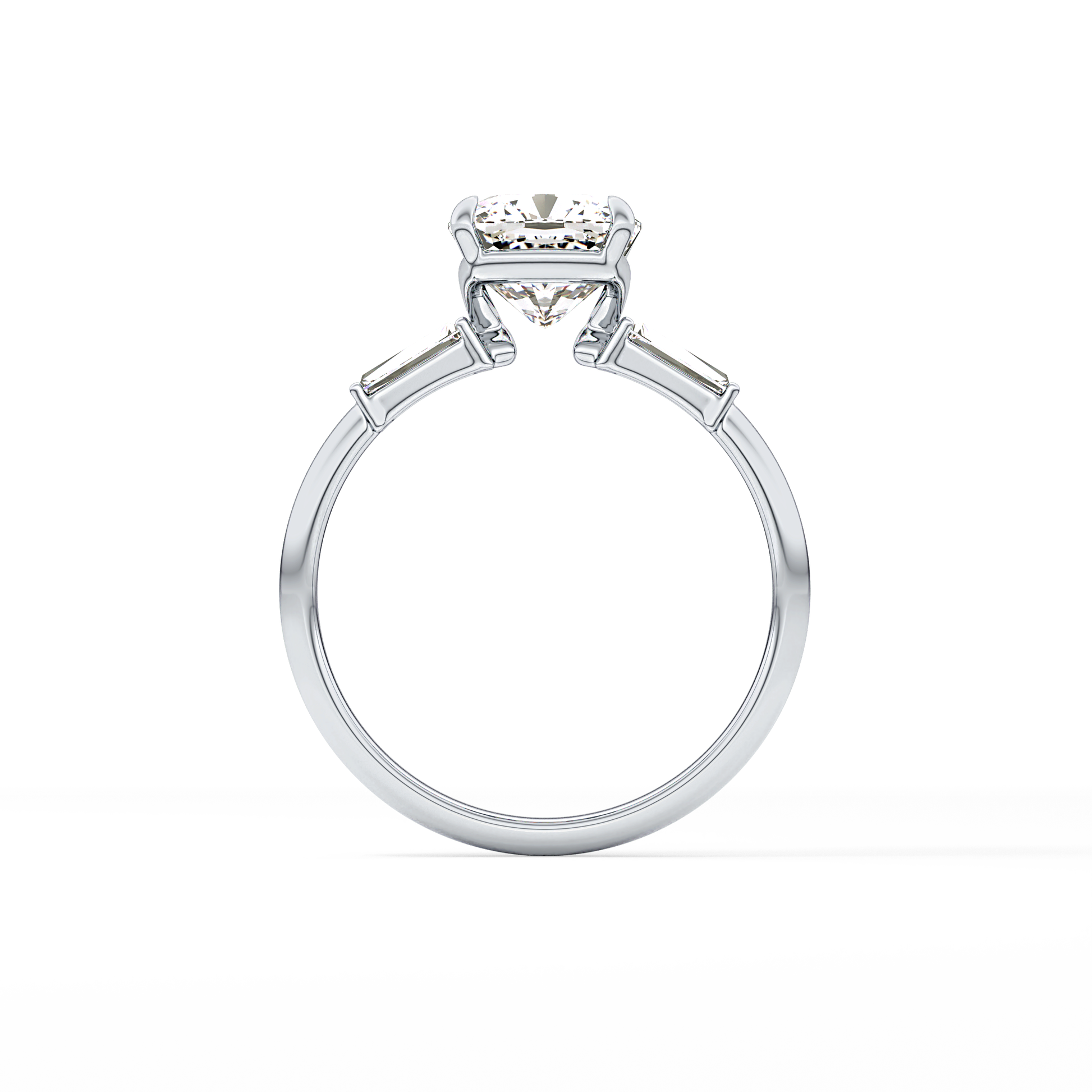 Cushion Three Stone Lab Grown Diamond Engagement Ring