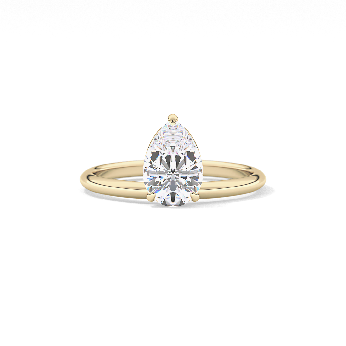 Pear Solitaire Lab Grown Diamond Engagement Ring
