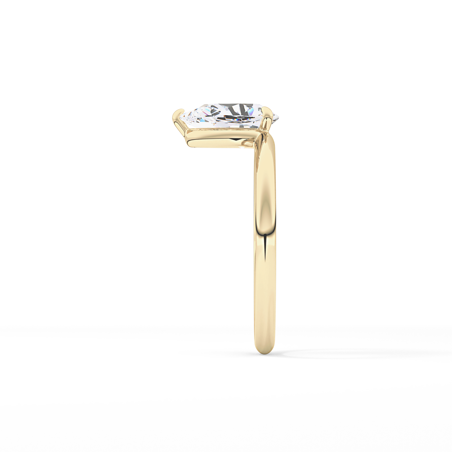 Pear Solitaire Lab Grown Diamond Engagement Ring