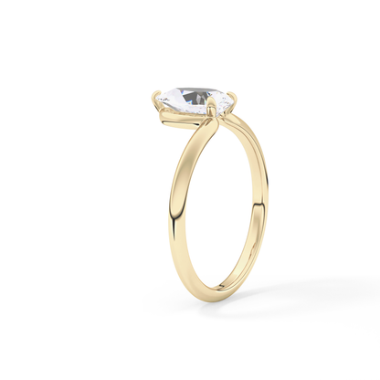 Pear Solitaire Lab Grown Diamond Engagement Ring