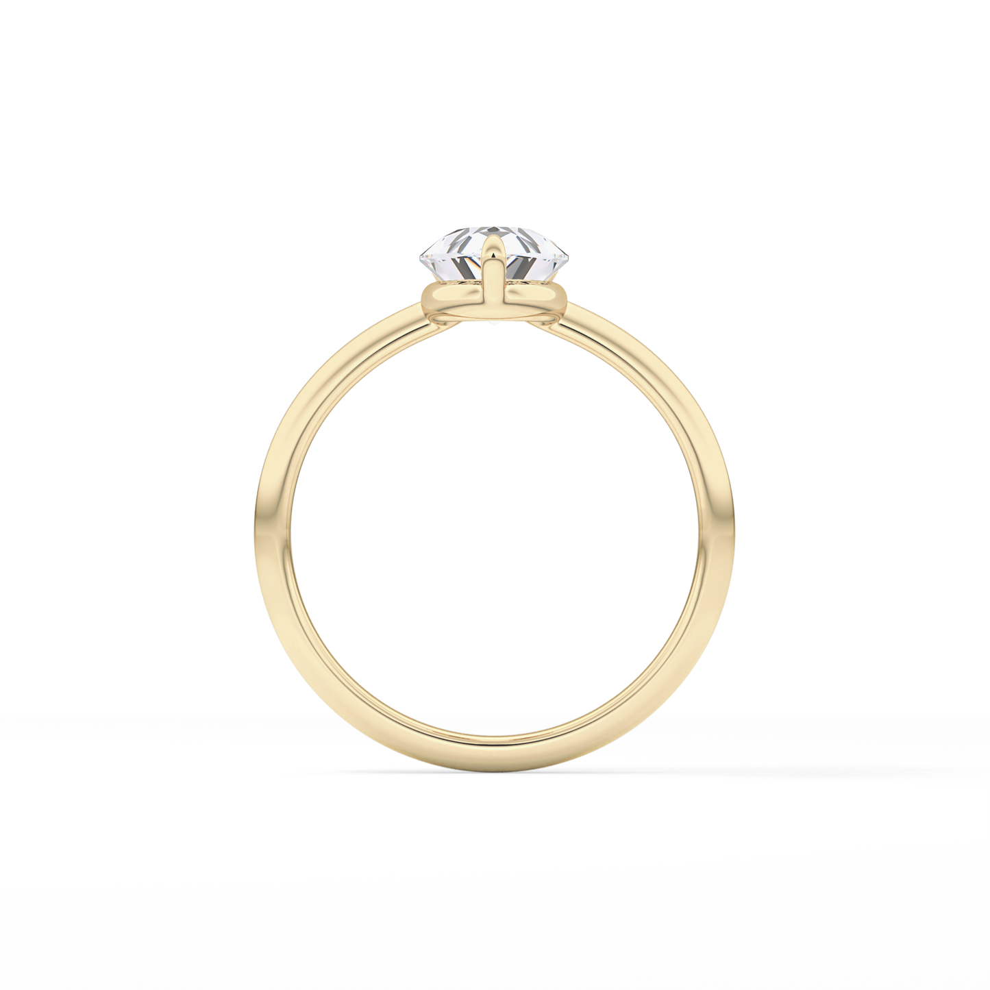 Pear Solitaire Lab Grown Diamond Engagement Ring